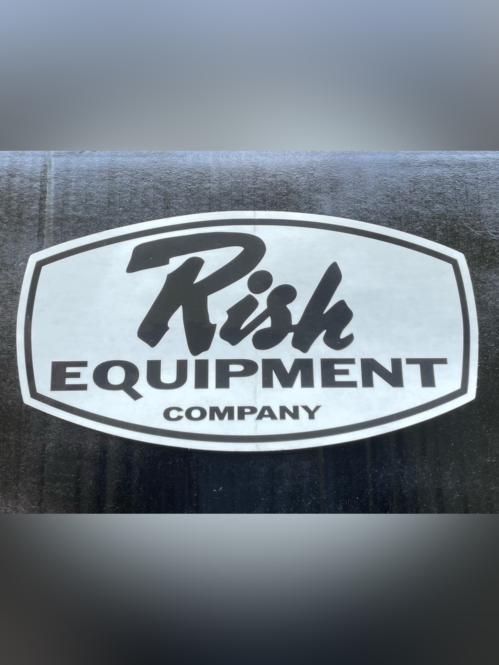 Rish Equipment Company Logo Decal - Black and White